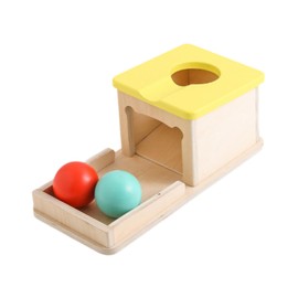 Sharplace Object Permanence Box with 2 Balls Activity Game Developmental Early Learning Toy Ball Drop Box for Children Infant Kids Gift