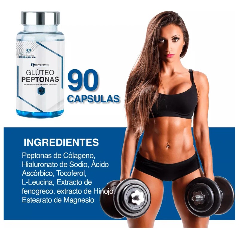 Kit Suplementos Glúteo Peptona + Reductivo Intenso 90cáps Sin Sabor