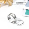 Aukmla Pair of Rings Silver Butterfly Ring Set Friendship Butterfly