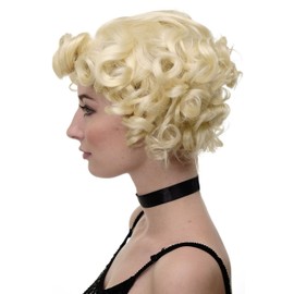 Wig Me Up Lady Wig Wig 1920s Swing Light Blonde Curly Wave Blonde Platinum GFW1717 613