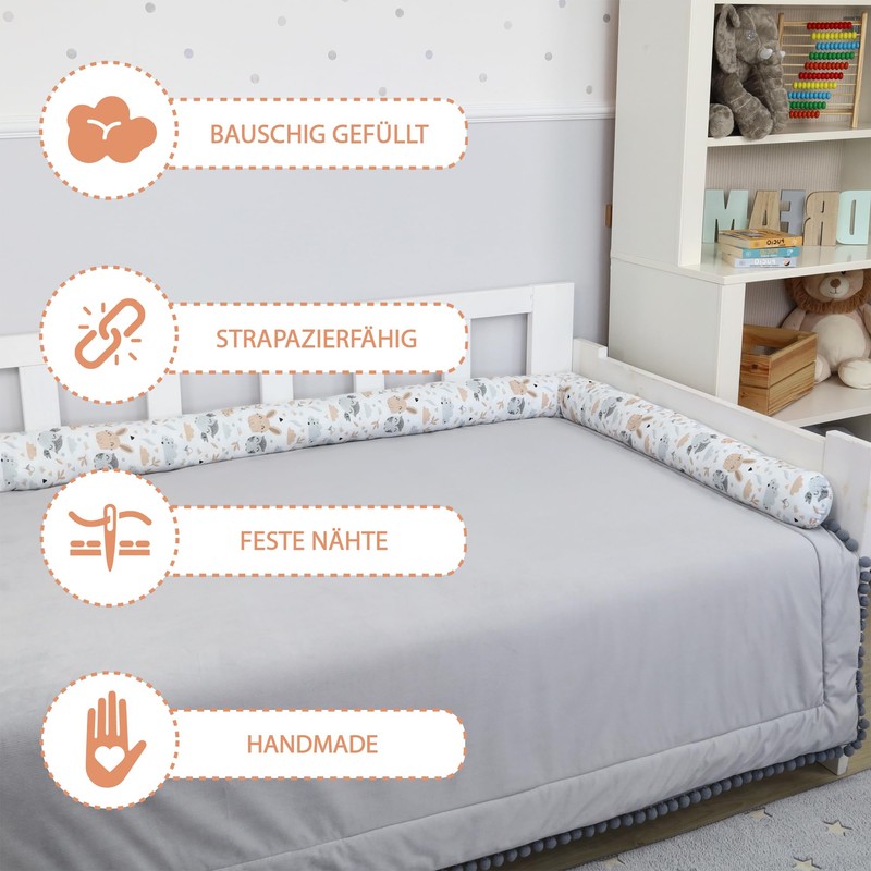 Totsy Baby Side Sleeper Pillow, Body Pillow, Long Bed Roll,