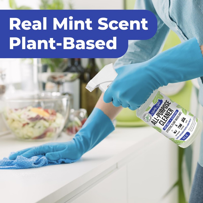Mighty Mint All-Purpose Cleaner Spray for Home, Kitchen, Bathroom, Natural