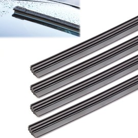 DHWEKU Windscreen Wiper Rubber Blade Wiper Blades Windscreen Wiper Replacement Rubber Compatible, 4 x 650 mm Universal Windscreen Wiper Rubbers for Rear Windscreen Wipers Front