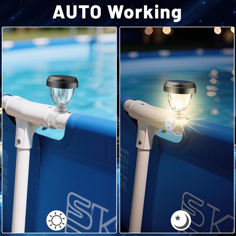 Solar Pool Lights for Above Ground Pools, LED Energy Saving