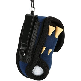Liroyal Golf Ball Case, Golf Pouch, Golf Ball Storage, Mini Holder, Ball Bag, Ball Case, Includes 2 Balls and 4 Tees, Can be Stored; Includes a hook that can be attached to your bag, compact design that does not interfere with playing, lightweight and waterproof