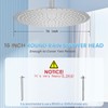 KINLIV 16 inch Ceiling Round Rain Shower Head Brushed Nickel