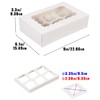 Gcardist Auto-pop Up 6 Cupcake Boxes with Window White 12