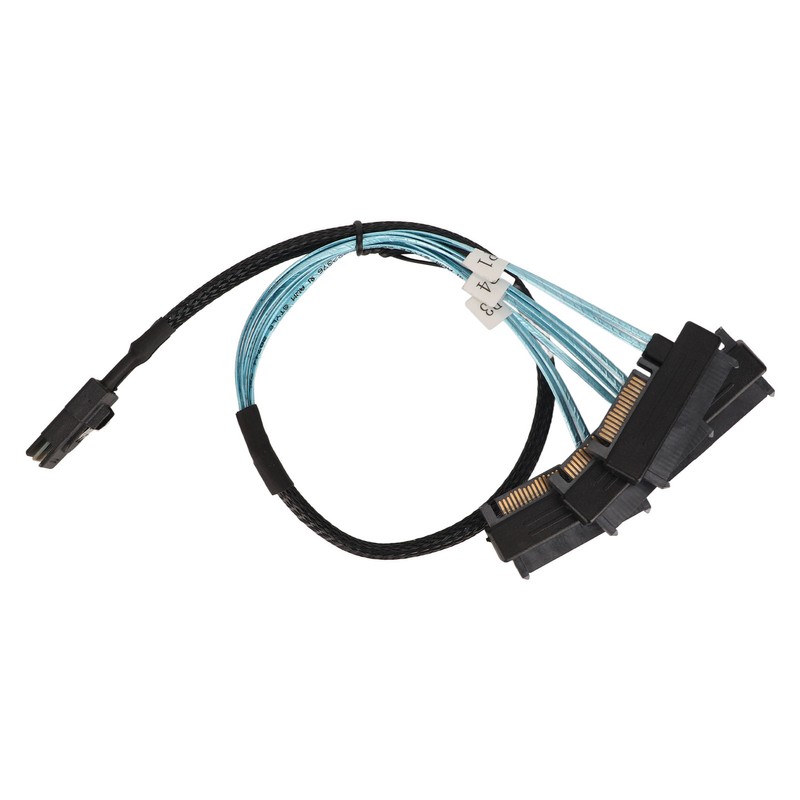 Mini SAS to 4 SATA Cable 7Pin 12Gbps Tinplated Copper