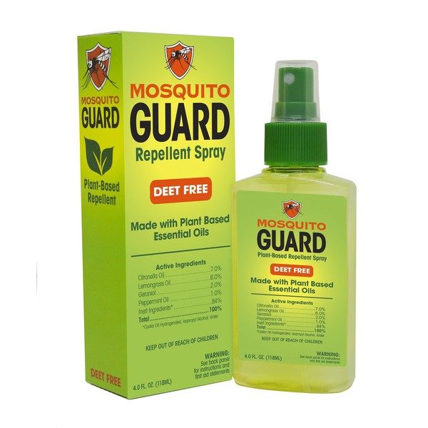Mosquito Guard 4 oz fl Mosquito Repellent Spray for Body, Natural Travel Bug Spray for People, Mosquito Spray, Bug Spray Travel Size Insect Repellent
