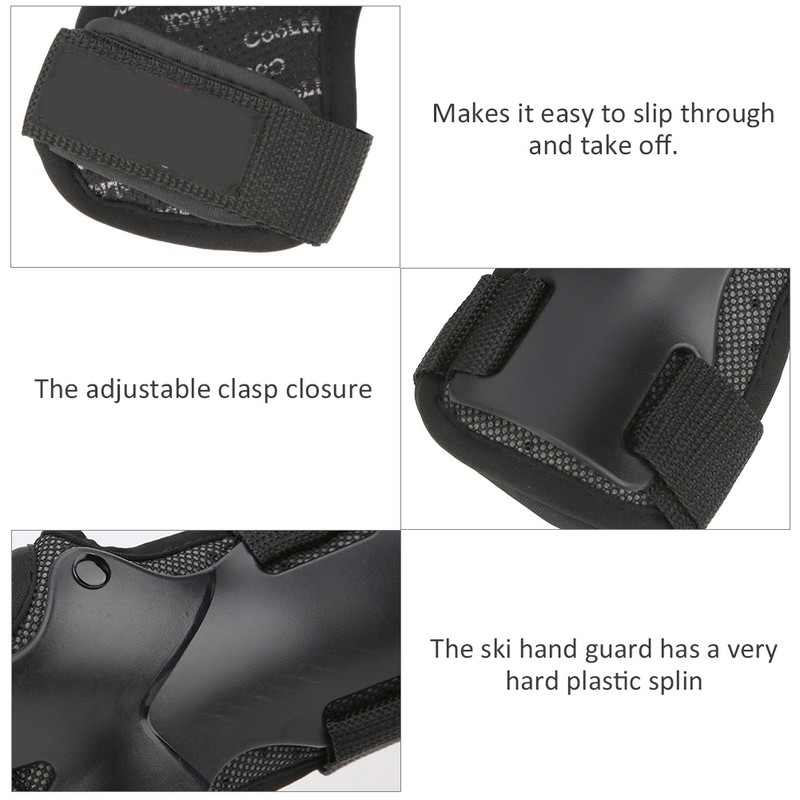 2Pcs Breathable Hand Wrist Protector Nylon Plastic for Roller Skating