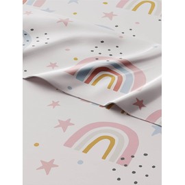 Kids Rainbows Queen 4 Piece Sheet Set - Boys, Girls, Teens, Toddler - Easy Fit Deep Pockets - Breathable, Hotel Quality Bedding Sheets - Machine Washable - Wrinkle Free - Cute, Cozy, Soft - CGK Linens