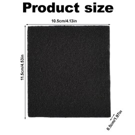 ZORVYN Pack of 10 Activated Carbon Filters Suitable for Compost Containers Effectively Removes Odors and Improves Indoor Air Quality Square Organic Container Filter