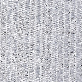 UNIUP 70% Aluminum Foil Shade Cloth Mesh No Grommets Silver Tarps Fabric Privacy Screen Pet Shade Car Cover Patio Garden Pergola Cover Canopy, Aluminum Shade Net Without Grommets, 3 FT x 6 FT