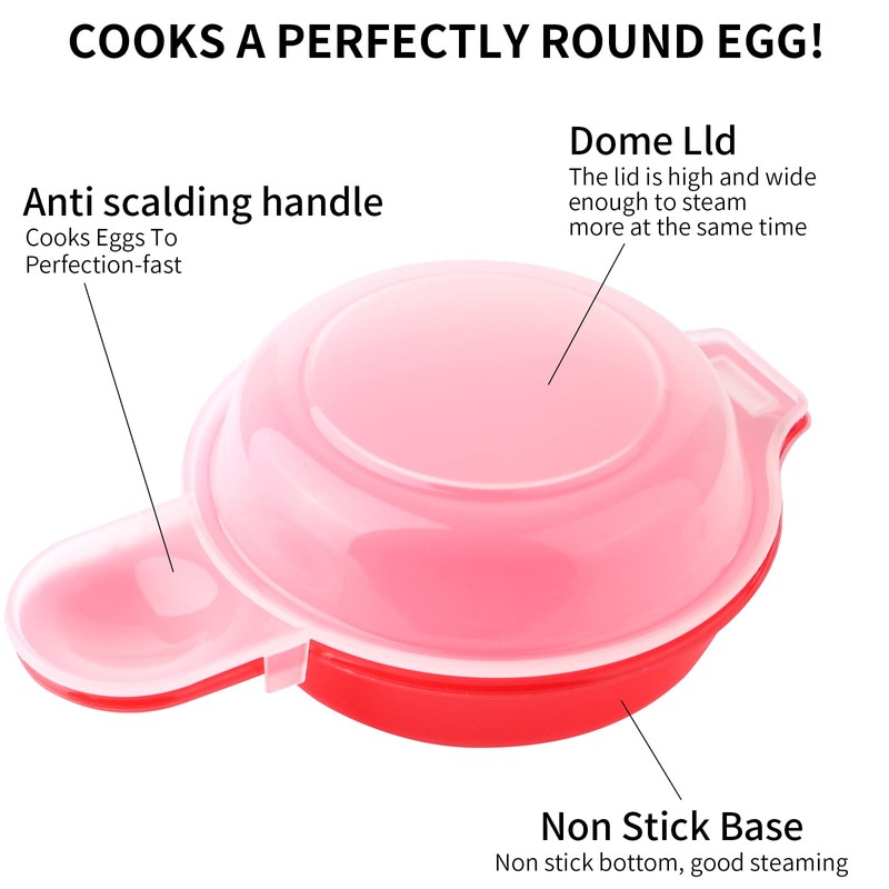 2 sets Microwave Egg Cooker,1 Minute Fast Egg Hamburg Omelet