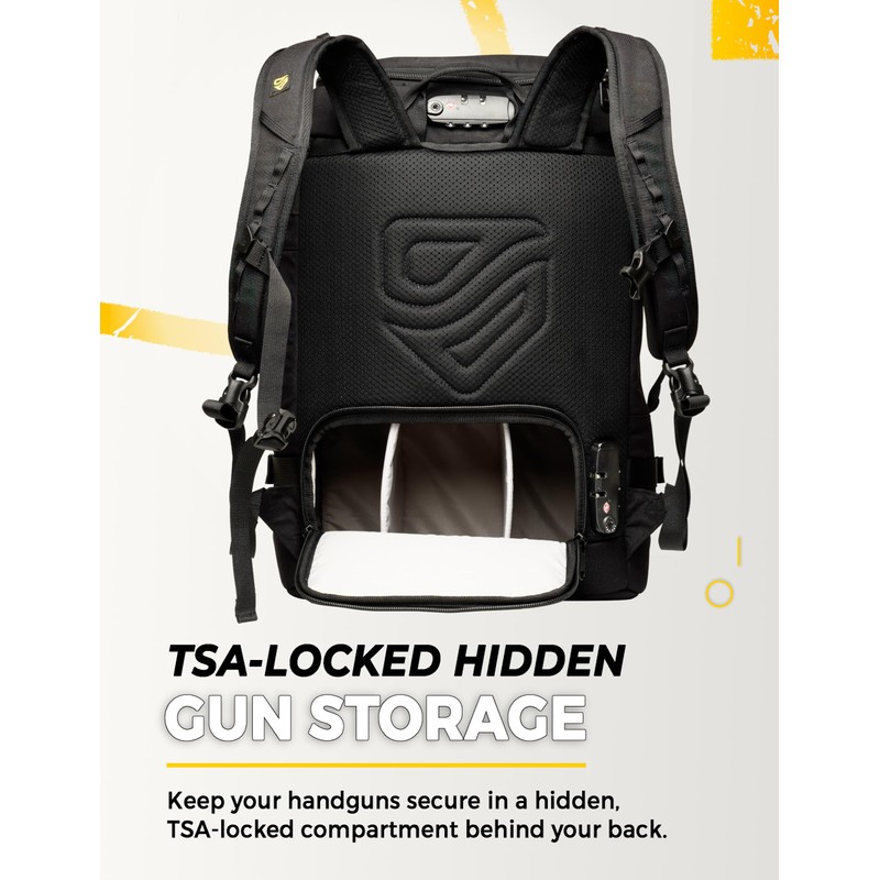 TradeSmart Range Backpack for Handguns, Ammo & Shooting Gear with