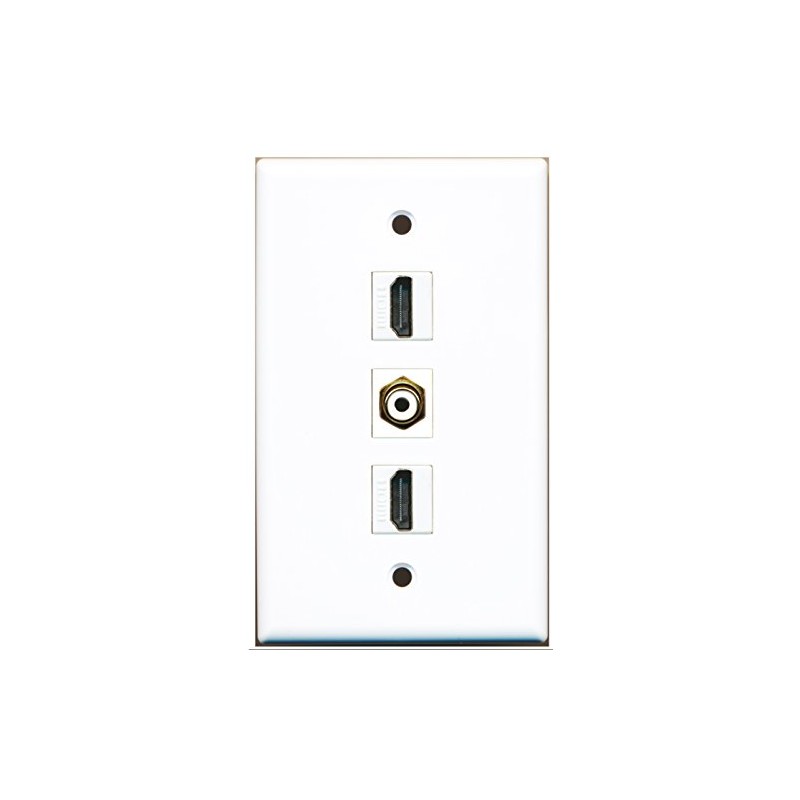 RiteAV - 2 Port HDMI and 1 Port RCA White
