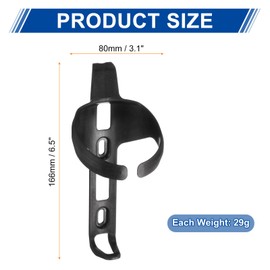 HARFINGTON Bike Water Bottle Holder Carbon Fiber Universal Bicycle Bottle Cages Lightweight Cycling Cup Holder with Screws for Road MTB Gravel, Black