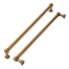 khtumeware 1 Pack Appliance Handle Pull 18 Inch Hole Center Solid Antique Brass Cabinet Pulls Heavy Duty Vintage Cabinet Handles for cabinets Dressers Kitchens Handles Bathroom cabinets