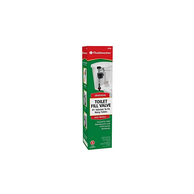 Fluidmaster 400A Anti-Siphon Universal Toilet Tank Fill Valve,Black