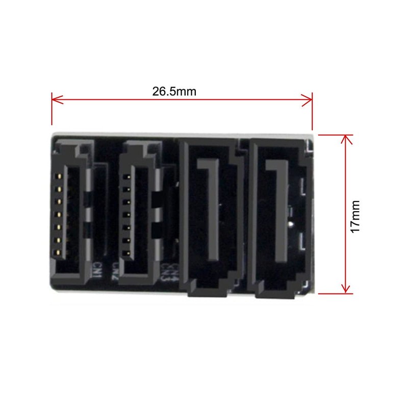 Xiwai SATA 7Pin Female to 7Pin Male 360 Degree Angled