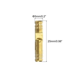 QUARKZMAN Pack of 24 Invisible Brass Barrel Hinges 5 x 25 mm Brass Concealed Hinges Foldable Support Cylindrical Hidden Small Barrel Hinges for Jewellery Box