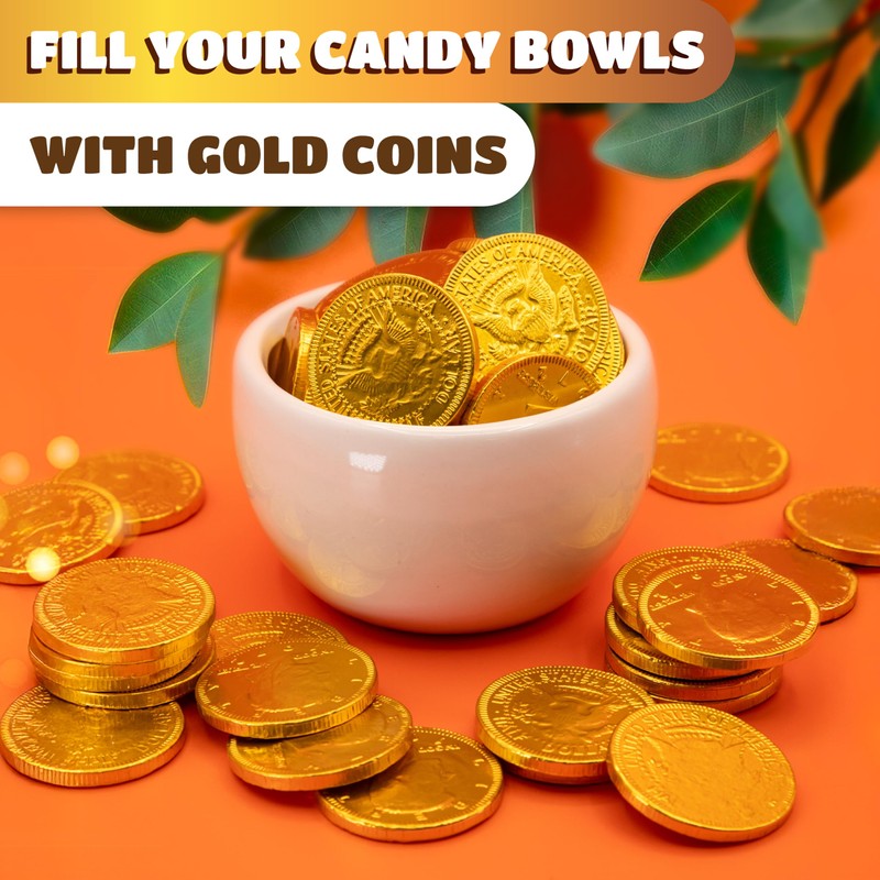 Milk Chocolate Coins Bulk - 2 Pound Pack - 160