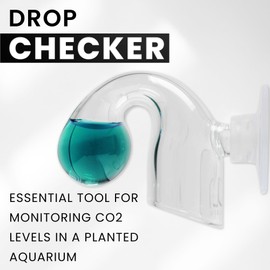 Ultum Nature Systems CO2 Drop Checker - Glass CO2 Drop Checker for Aquarium, CO2 Aquarium Kit with Solution, CO2 Monitor Complete Set for Planted Aquariums - Drop Checker Suction Cup Mount (SD)
