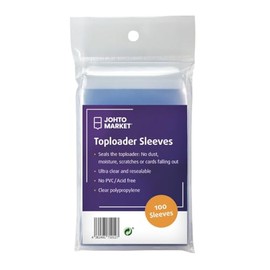Toploader Sleeves Pack of 100 - Resealable Protective Cases for 3x4 Toploader - Archival Safe & Reusable - JohtoMarket