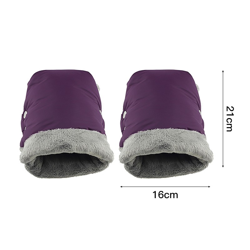 2 Pcs Stroller Gloves Waterproof Warm Comfortable Pushchair Hand Muff