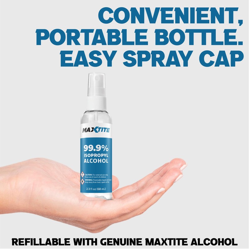 MaxTite 99.9% Isopropyl Alcohol - 2.3 fl oz Spray, 2