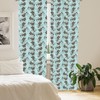 Lunarable Damask Window Curtains, Swirled Shabby Form Leaf Flowers Background