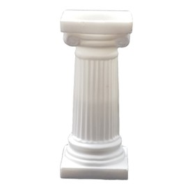 NST 12 White Plastic Pillars Small pedestals Stands 3 inches Tall 1.25" Bottom