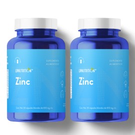 Zinc y Lecitina de Soya con 60 capsulas de 650 mg | Pack 2 frascos con 30 cápsulas cada uno | 2 meses de rendimiento | Cápsulas pequeñas ideales para adultos mayores | 100% Natural, Vegano y Sin gluten | Suplemento Alimenticio | LIV NUTRITION