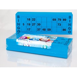 200 Large Bingo Cards for Seniors 15 out of 90 Numbers (Blue)