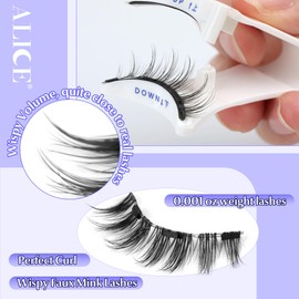 Magnetic Eyelashes with Applicator Reusable Magnetic Lashes without Eyeliner Natural Anime No Glue Needed Magnetic Lashes Manga Magnetic Eyelashes Kit by ALICE