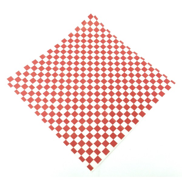 100 Sheets 12 X12" Red and White Checkered Food Picnic