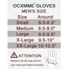 OCXMME Very Warm Mens Rabbit Fur Leather Gloves for Men