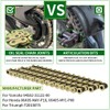 WEICHENGXIN Gold 525 X-Ring Chain 122 Links Motorcycle Chain with