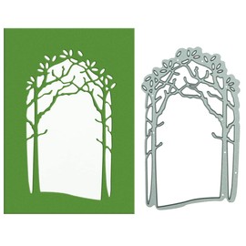 Layered Tree Frame Metal Die Cuts Cutting Dies, Layered Tree Forest Paper Cards Cutting Dies Cut Stencils for DIY Embossing Card Making Book Tags Decorative Paper Dies Scrapbooking