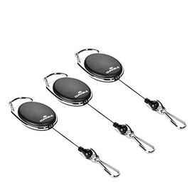 Durable yo-yo style badge holder with spring hook