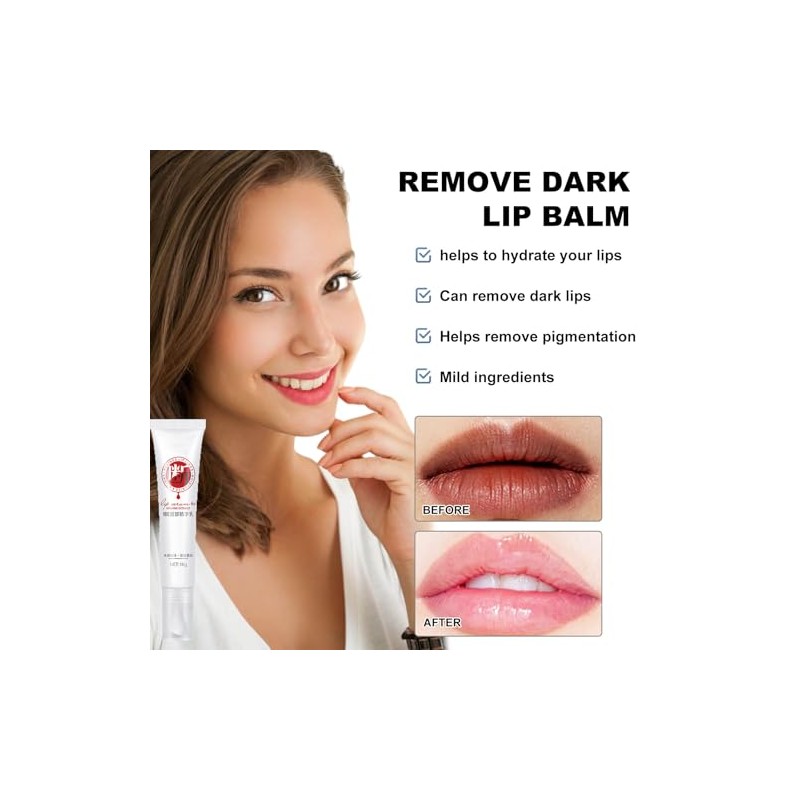 XIRUJNFD Sérum Labial, Elimina Labios Oscuros, Aclara Labios Rosados, Bálsamo