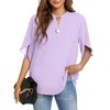Funlingo Women's Dressy Casual Shirts Spring Fashion V Neck Tops