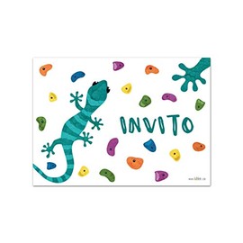 katelein Climbing Children's Birthday Invitation Bouldering Italian