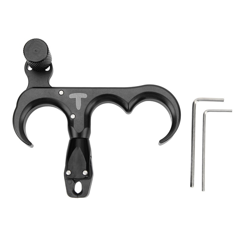 3 Finger Hand Held Bow Release Aluminum Alloy Thumb Release
