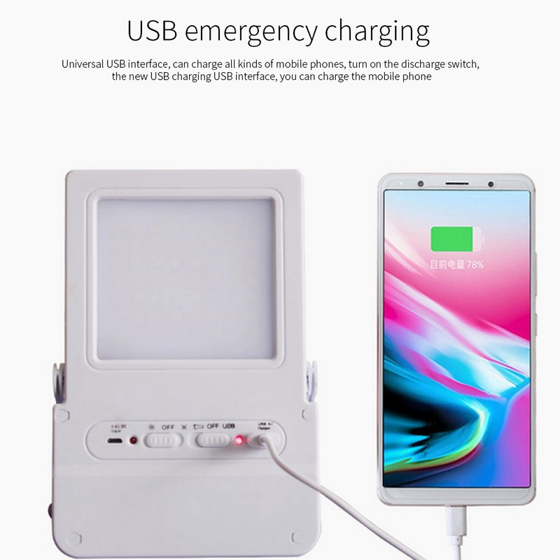 Solar Power Rechargeable Multifunctional LED Light Tent Lantern Lamp