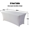 6Ft Stretchable Tablecloth Tight Fit Washable and Wrinkle Resistant Spandex