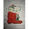 Vintage Uncle Christmas Card Greeting Card With Envelope Cowboy Boot