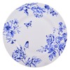 222 Fifth Cassian Embossed Toile Blue Porcelain 12-Piece Dinnerware Set
