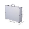 SUPVOX Aluminum Toolbox Lockable Storage Case for Tools Electronics and