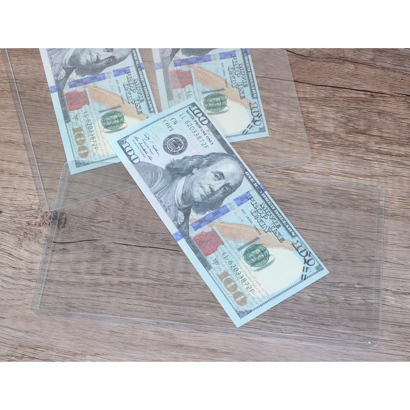 ONLYKXY Clear Plastic Dollar Bill Top-Load Display Protector Holder Sleeves